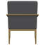 Chaise de salle à manger avec accoudoirs rembourrés en métal 1pc Modern Design-1055794728