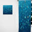 Collage abstrait bleu pluvieux - Rideau abstrait obscurcissant à formes abstraites - 1 panneau-107827140