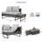 6-Person Diamond Woven Patio Combo Furniture Set With Extendable Coffee Table, Ice Bucket, Folding Seats With Side Table And Deep Cushion-739602291