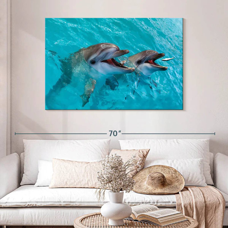 Brampt Cute Dolphins, 32" H x 48" W