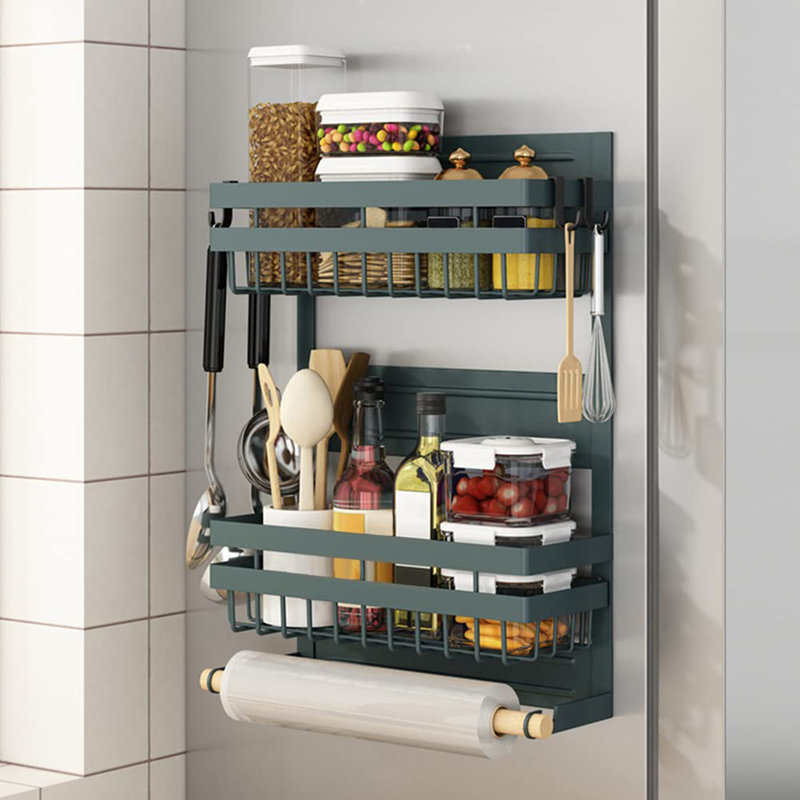 Wall Mounted Required Spice Rack, Green