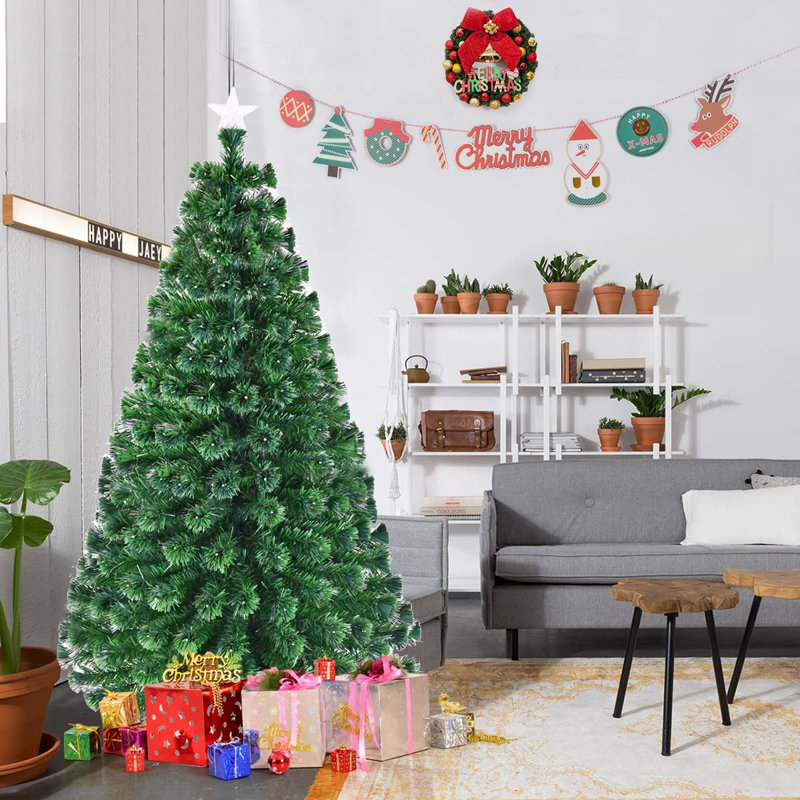 Lighted Artificial Fir Christmas Tree, 180cm H x 96cm W x 96cm D