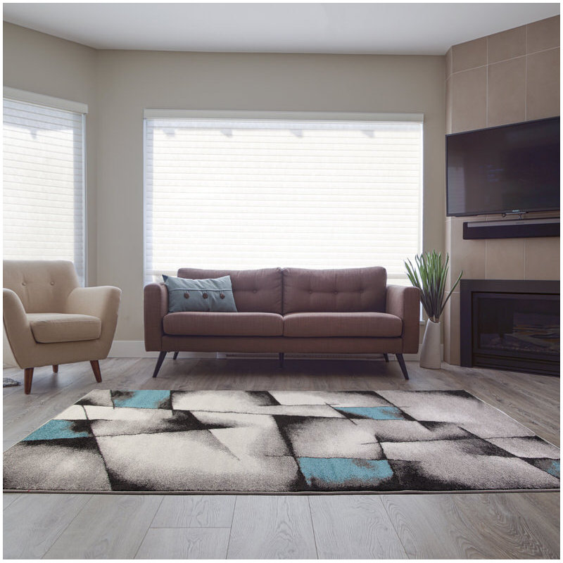 Crosland Abstract Indoor Rug, Rectangle 3'11" x 5'7"