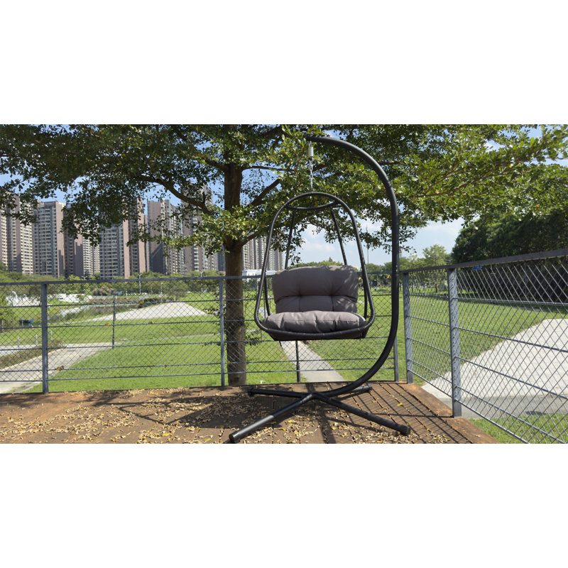 Fauteuil pivotant avec support en C, Gris