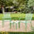 3-Piece Bistro Set, Outdoor Bistro Set, Stackable Metal Square Table and Chairs-1366787862