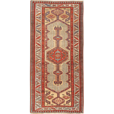 Keleh One-of-a-Kind 3'3" X 6'11" 1920s Runner Wool Area Rug in