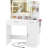  Makeup Vanity Desk With Mirror, Lights And Charging Station-1435158992