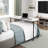 Multipurpose Over The Bed Desk With Adjustable Height, Metal Legs With Casters, Overbed Table 1Pc, Laptop Table For Bed, Breakfast Table-1769137826