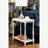 Modern Transitional White 1Pc Side Table/Nightstand Hidden Tray Open Shelf Sofa Side Table Turned Legs Multifunctional Home Furniture