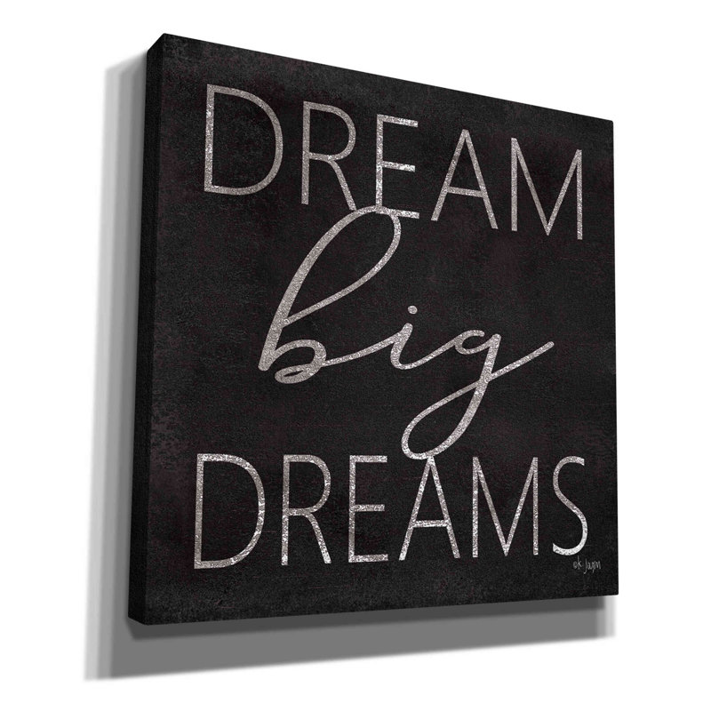 «Dream Big Dreams» par Jaxn Blvd, art mural sur toile, H 18 po x l 18 po x P 0,75 po