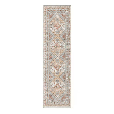 Crafters & Weavers Serapi Collection Area Rug Ultra Soft Washable Rug, Non Slip, Indoor, Stain Resistant Rugs for Living Room Bedroom Vintage Home Decor (2'7 x 9')