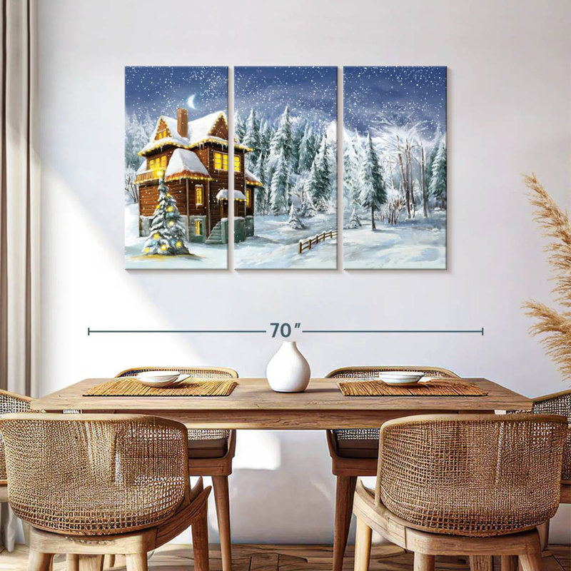 Lelend Christmas Cottage, H 36 po x l 57 po