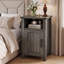 Ensemble de 2 tables de chevet rustiques avec station de charge, l 15,7 po x H 24 po, gris chêne-2035028345-2035028351