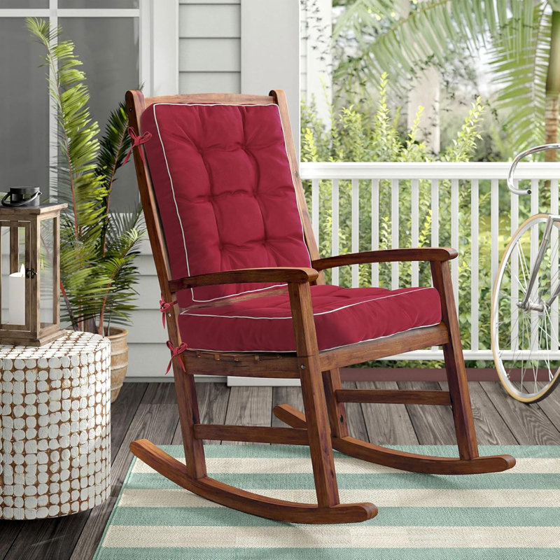 Rocking Chair Cushions, 17" W x 17" D, Red