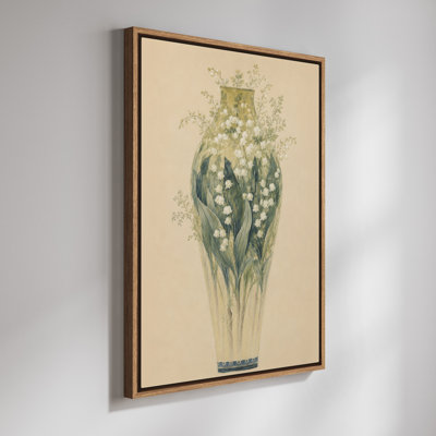 Lily of the Valley Tall Vase Framed Print Wall Art