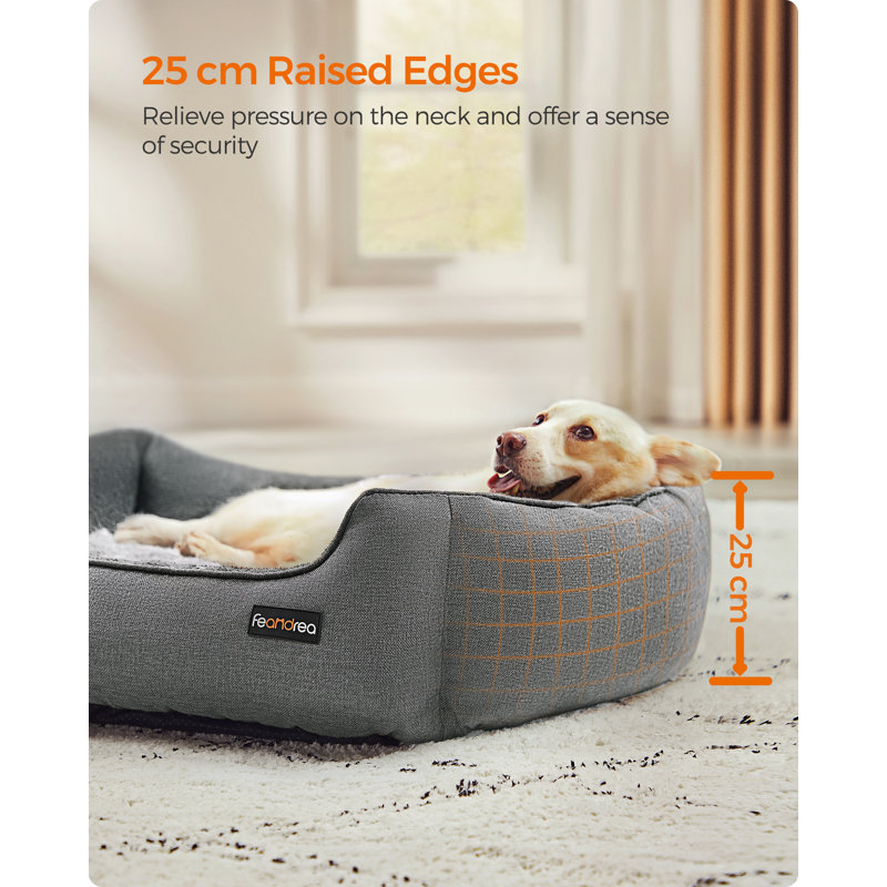 Polyester Pet Bed, 25cm H x 75cm W x 90cm D, Light Grey