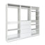 Système de garde-robe autoportant en bois blanc
