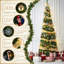 Arbre de Noël Pop Up avec lumière, arbre de Noël pliable avec télécommande, pré-éclairé entièrement décoré avec 100 lumières chaudes et colorées, ornements, ruban, 11 modes, pour un décor de Noël-1400143580