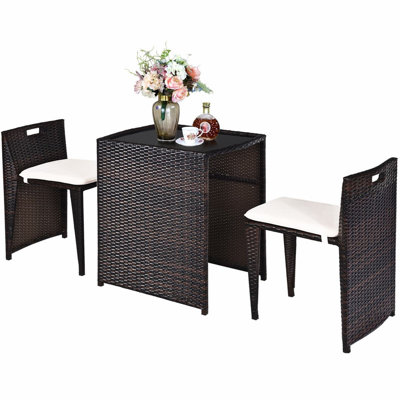 2 - Person Patio Dining Set with Rectangular Table