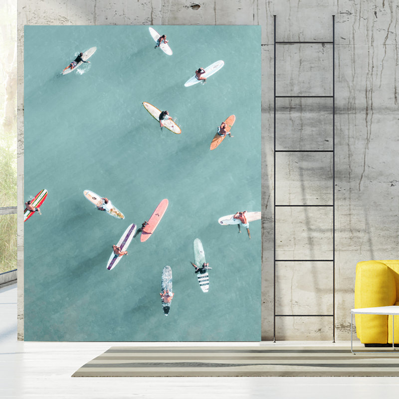 Surfers II - Photographie sans cadre sur toile