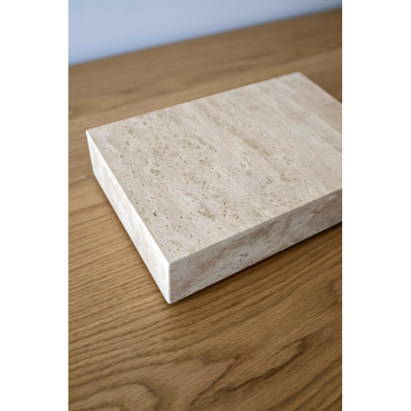 Hilton Travertine Storage Box, Extra Large