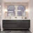 Azden 84" Wall-Mounted Double Bathroom Vanity Set-846138773