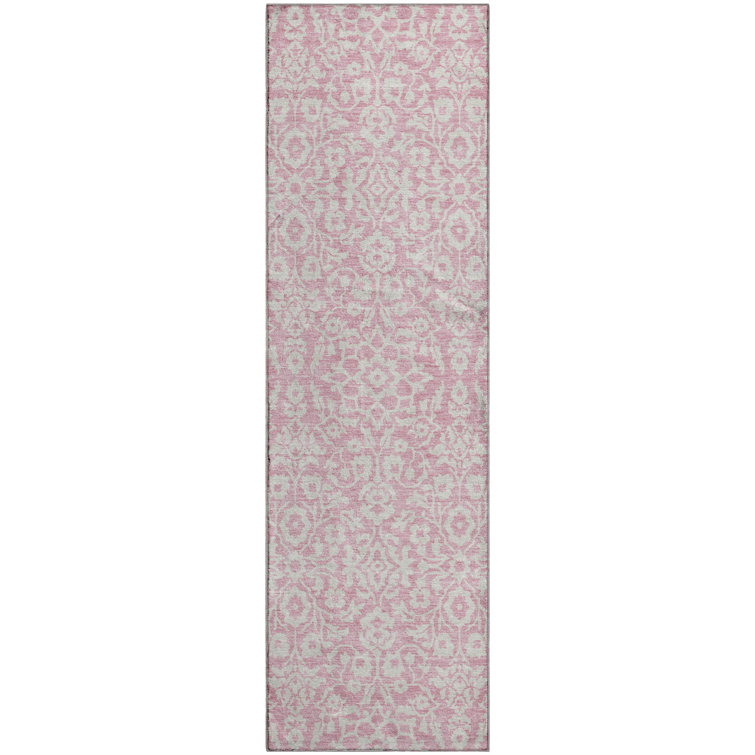 Premium Machine Washable Prisco Pink Rug