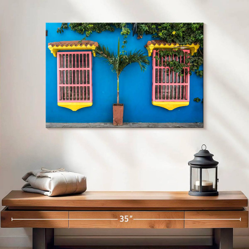 Lilie Pink Colonial Windows, 16" H x 24" W