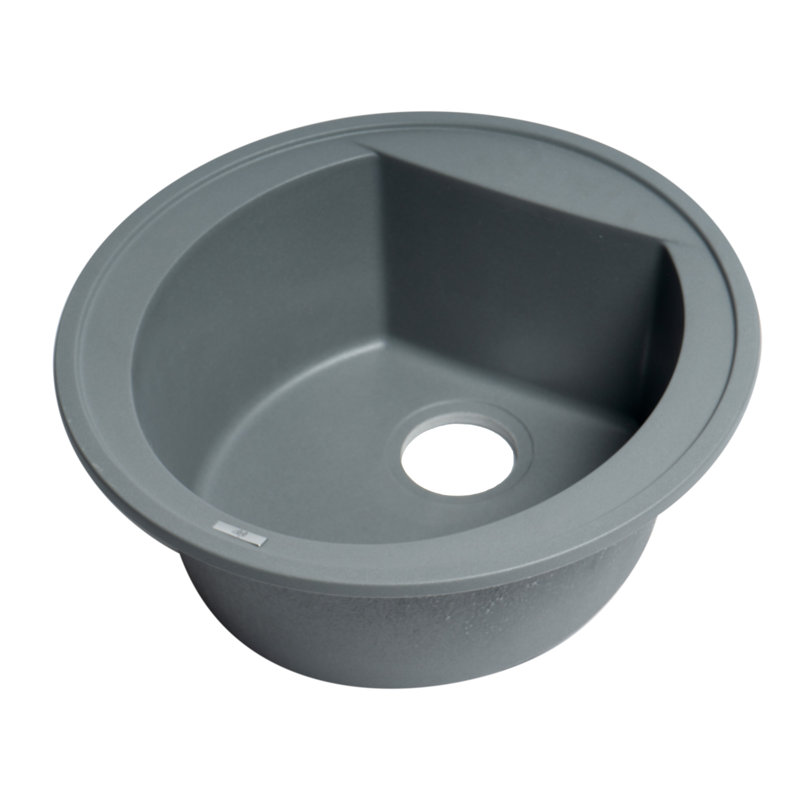 20.13'' L Single Bowl Granite Kitchen Sink, No Faucet , Titanium