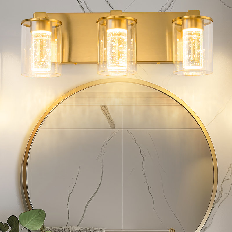 Dimmable LED Vanity Light, 3, Gold