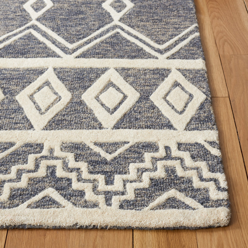 Tapis en laine touffeté à la main Abbiegail, Rectangle 4 pi x 6 pi