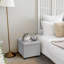 45cm Wide Tufted Square Solid Colour Footstool Ottoman with Storage
