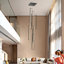Cocoon Keysha 8 - Light Rectangle LED Dimmable Pendant Long Staircase Chandelier with Remote Control Included