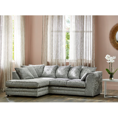 Romelia 3 Seater Velvet Sofa & Chaise