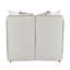 Causeuse beige en chenille avec 4 coussins