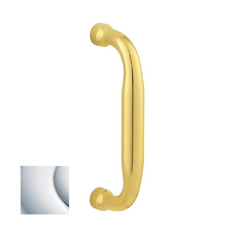 Utility Door Pull Plate, 9.1" H x 2.7" W x 2.1" D, Bright Chrome