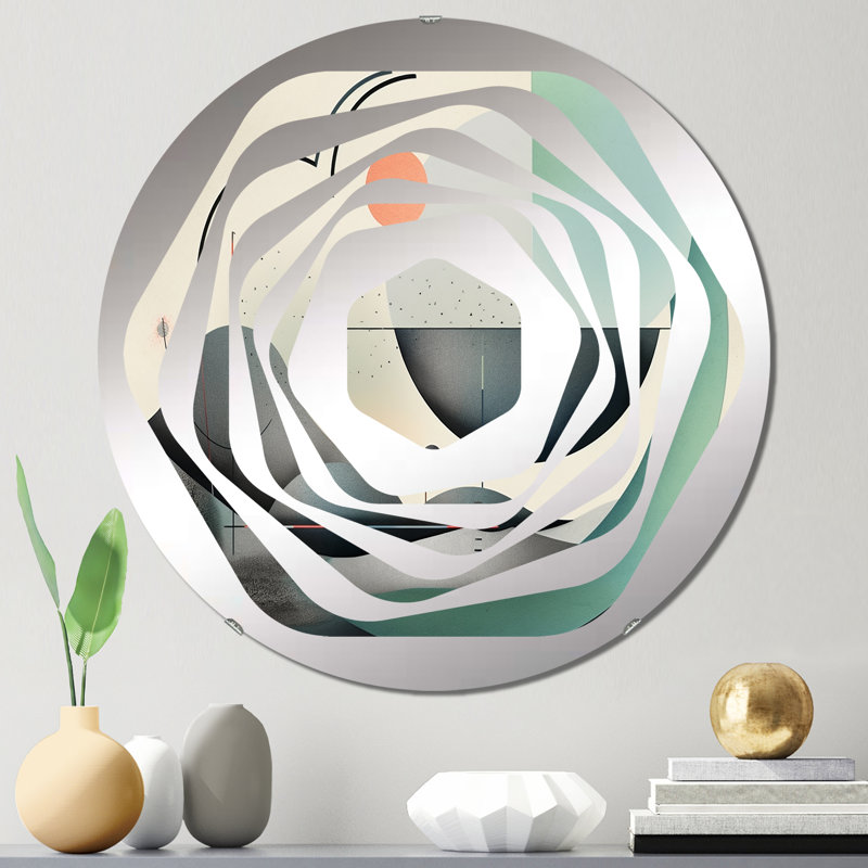 Kelline - Miroir décoratif Amorphe, 23,6 po x 23,6 po