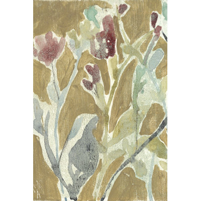 Flowers on Ochre I - Painting