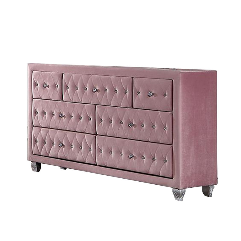 Commode à tiroirs 59 po Zoha, Rose