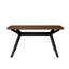 Table de salle à manger en bois, noyer et noir