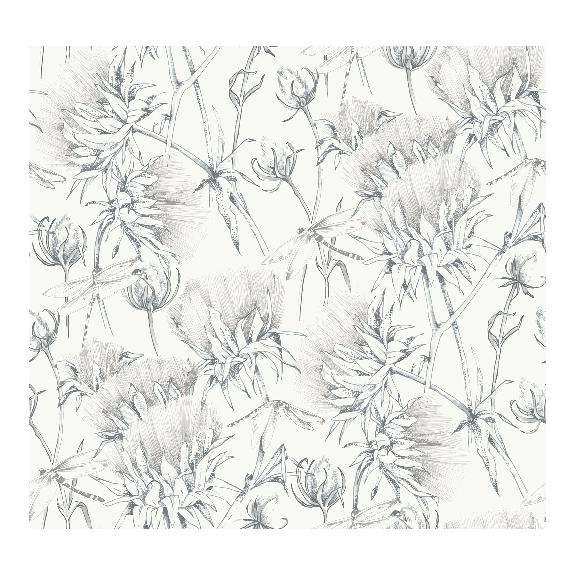 Animal Print Wallpaper, Gray