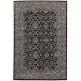 Manchuria Wool Oriental Area Rug in Black/Blue/Red/Green