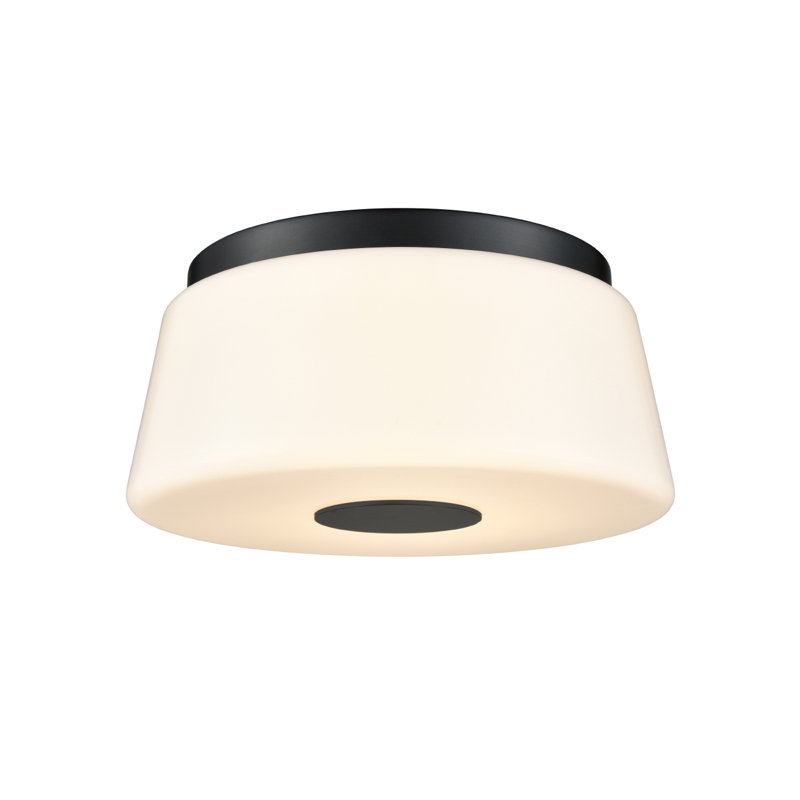 Plafonnier encastré Gavrilin, H 6 po x l 12,8 po x P 12,8 po, Ébène