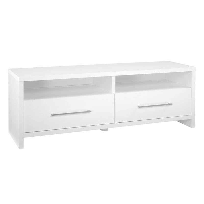 Hex Modular Media  & Entertainment Stand, White