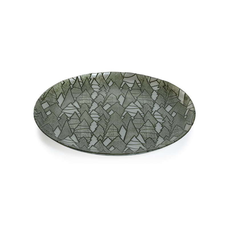 Plateau en verre Everly Quinn Nakita, Vert