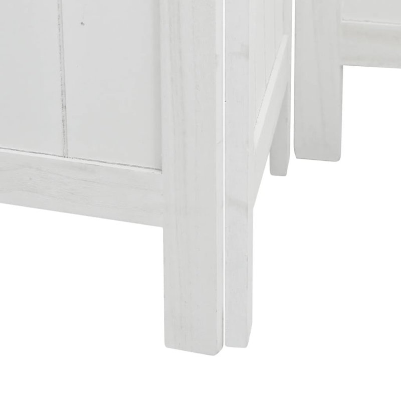 Farnum Solid Wood Accent Room Divider, White, 160cm H x 110cm W