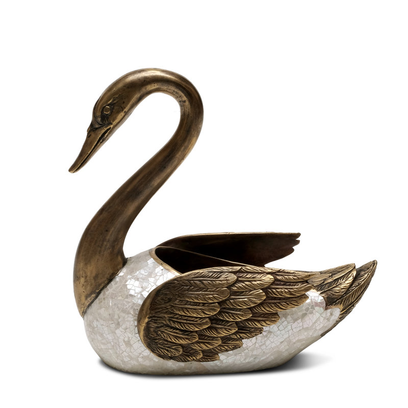 Brass Swan Figurine