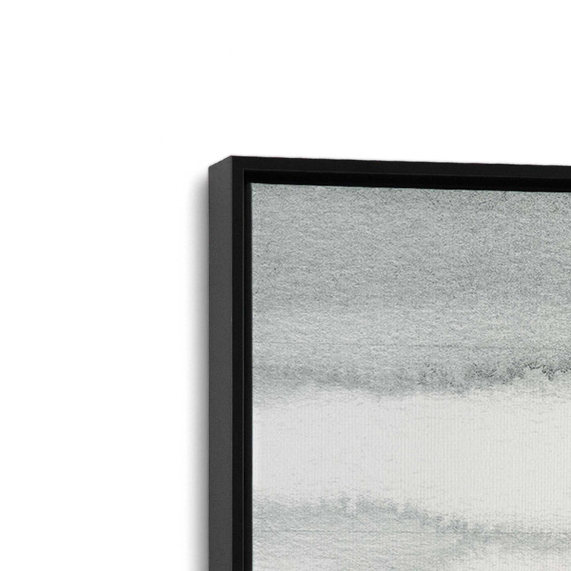 Impression sur toile Soft Gradient Stripes II, H 18,75 po x l 12,75 po x P 1,75 po, Cadre flottant noir satiné