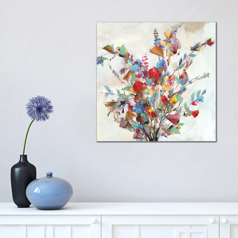 Spring Bouquet by Allison Pearce - Wrapped Canvas Painting, 45.72 cm H x 45.72 cm W x 3.175 cm D