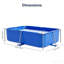 Polyvinyl Chloride (PVC) Rectangle Frame Set Pool 60cm H X 150cm W X 220cm L
